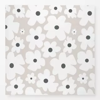 Tischdecke Weiße Blumen Auf Beige