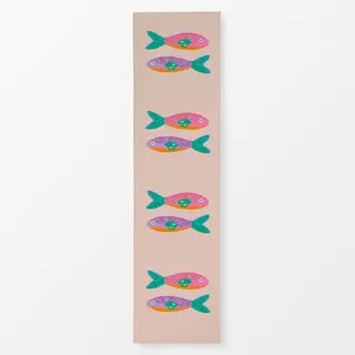 Tischläufer Fische Bunt Auf Beige