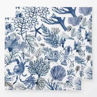 Servietten Corals and Crabs Blue