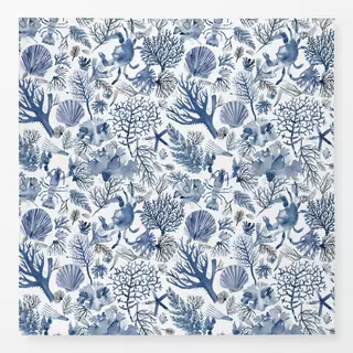 Tischdecke Corals and Crabs Blue