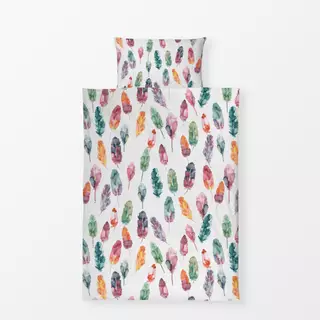 Bettwäsche Aquarell Frühling Boho Feder