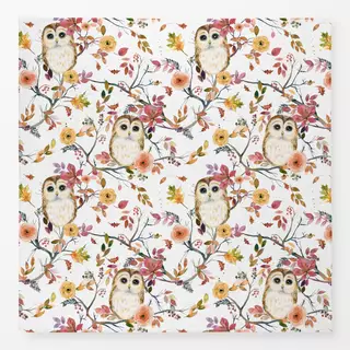 Tischdecke Owls Trees Autumn Winter