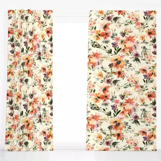 Dekovorhang Tropical Spring Flowers Sage