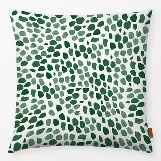 Kissen Dots Speckled Winter Green