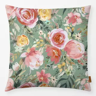 Kissen Pastell Pfingstrosen Bouquet