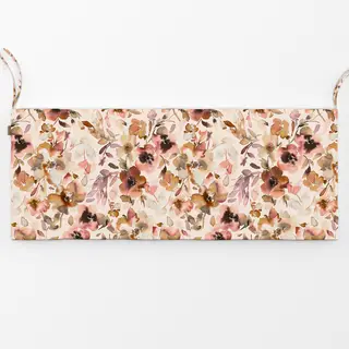 Bankauflage Blumen Herbst Aquarell Terrakotta