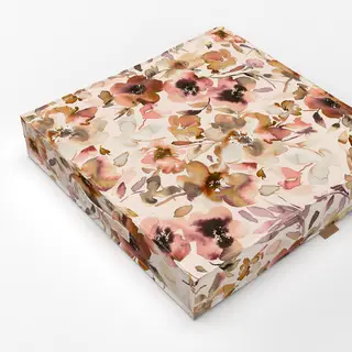 Bodenkissen Blumen Herbst Aquarell Terrakotta