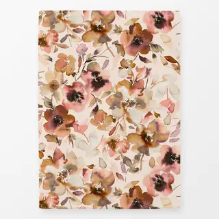 Geschirrtücher Blumen Herbst Aquarell Terrakotta