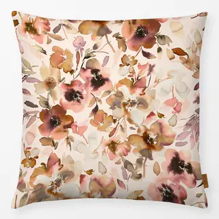 Kissen Blumen Herbst Aquarell Terrakotta