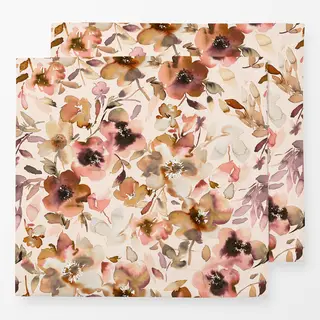 Servietten Blumen Herbst Aquarell Terrakotta
