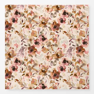 Tischdecke Blumen Herbst Aquarell Terrakotta