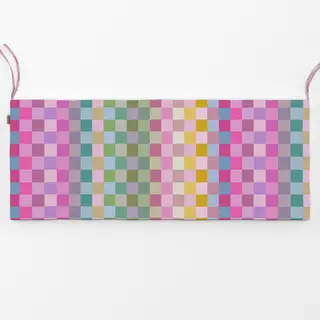 Bankauflage Modern Checker Squares Pink