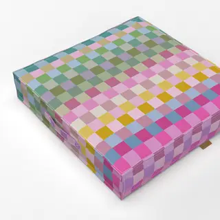 Bodenkissen Modern Checker Squares Pink