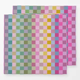 Servietten Modern Checker Squares Pink