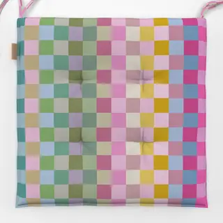 Sitzkissen Modern Checker Squares Pink