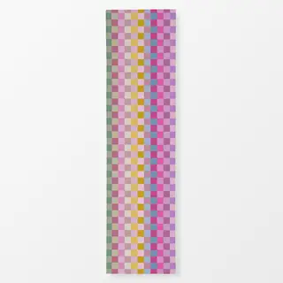 Tischläufer Modern Checker Squares Pink