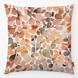 Kissen Eucalyptus Blätter Botanisch Aquarell Terrakotta
