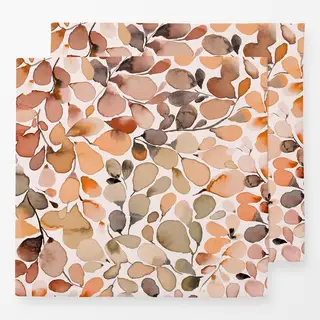 Servietten Eucalyptus Blätter Botanisch Aquarell Terrakotta