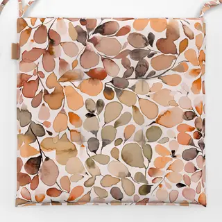 Sitzkissen Eucalyptus Blätter Botanisch Aquarell Terrakotta
