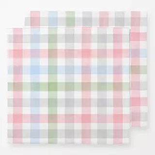 Servietten Gingham Frühling Pastell