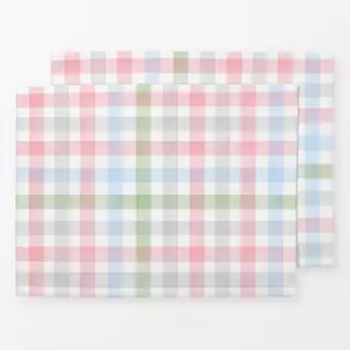 Tischset Gingham Frühling Pastell