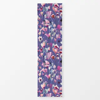 Tischläufer Aquarell Wild Flowers Lilac