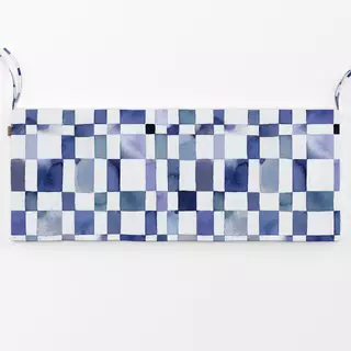 Bankauflage Watercolor Checker Indigo