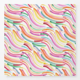 Tischdecke Bunt Pinselstriche Wellen