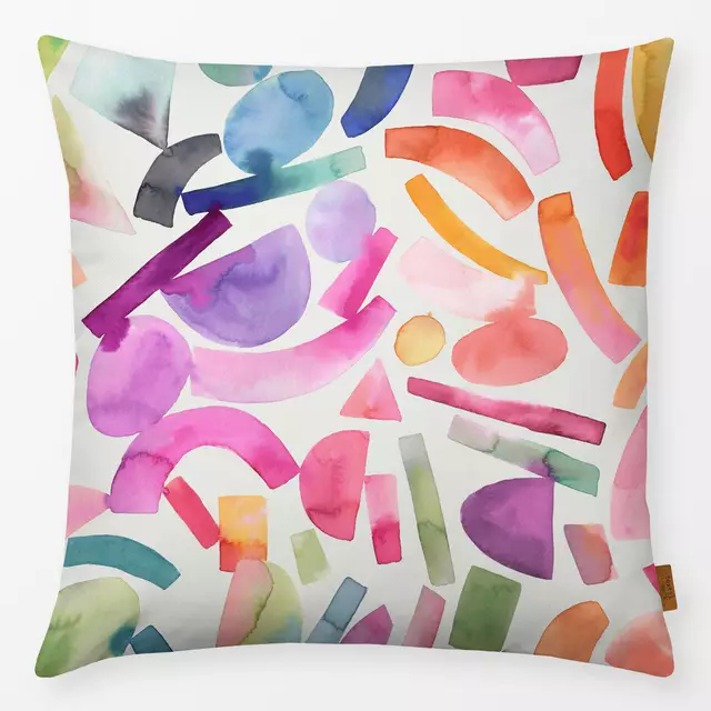 Kissen Modern Colorful Geometric Form von Ninola Design
