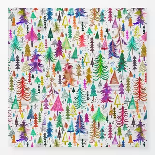 Tischdecke Colorful Christmas Trees