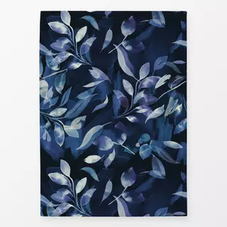 Geschirrtücher Indigo Leaves Navy Sea Leaves