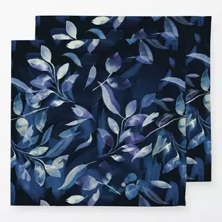 Servietten Indigo Leaves Navy Sea Leaves