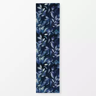 Tischläufer Indigo Leaves Navy Sea Leaves