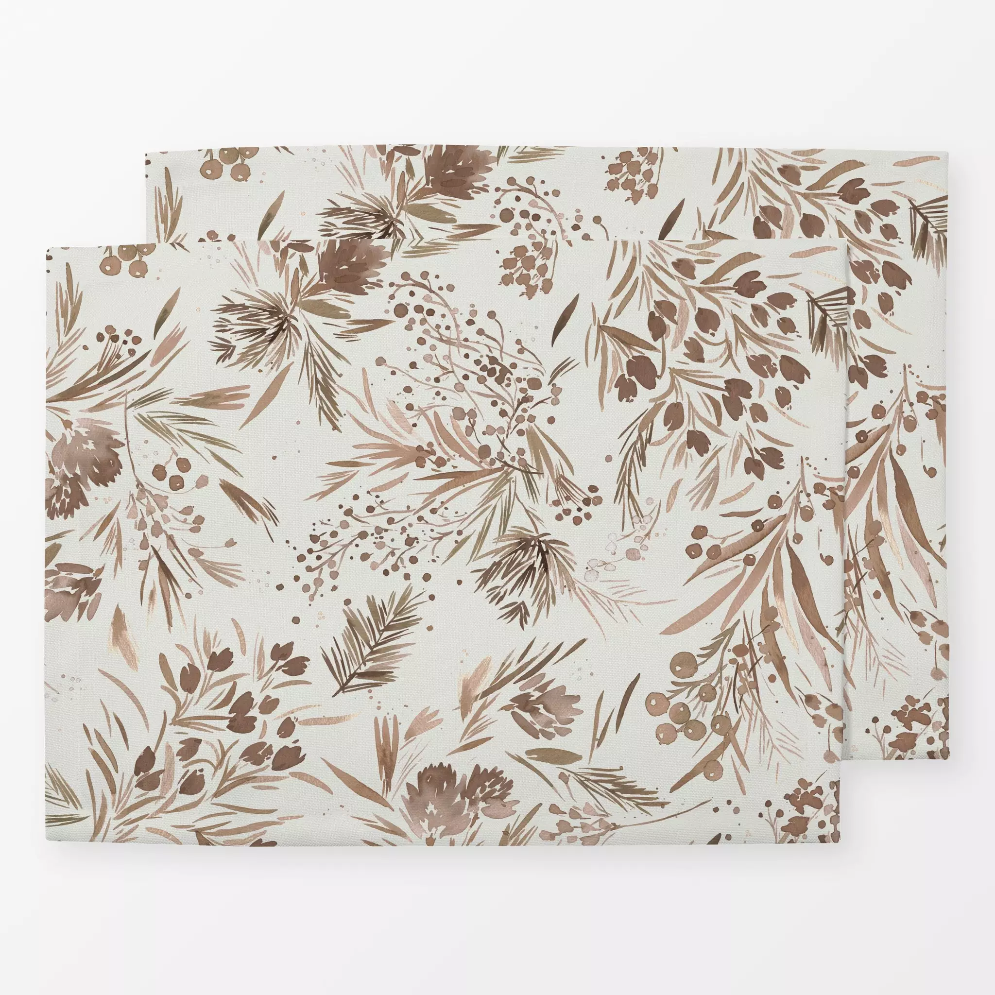 Tischset Festive Floral Mocha Mousse We, Blumen, von Ninola Design