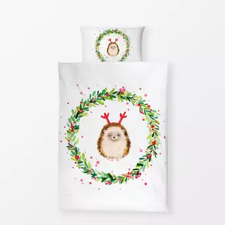 Bettwäsche XMAS Kranz Igel