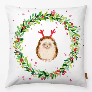 Kissen XMAS Kranz Igel
