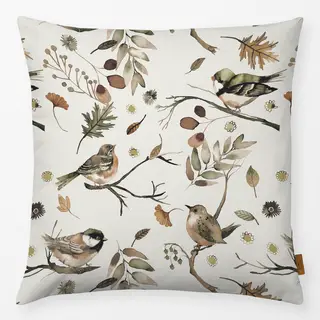 Kissen Vögel Herbst Bäume Äste