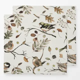 Servietten Vögel Herbst Bäume Äste