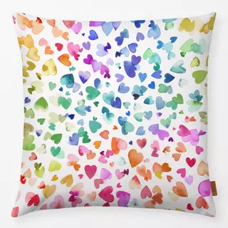 Kissen Pride Colorful Rainbow Hearts