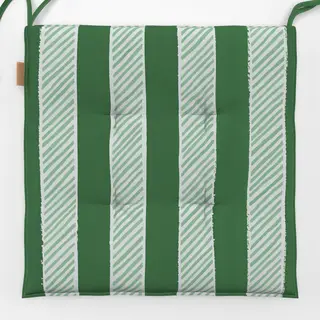 Sitzkissen Artistic Streifen Weihnachten Handbemalt Grün