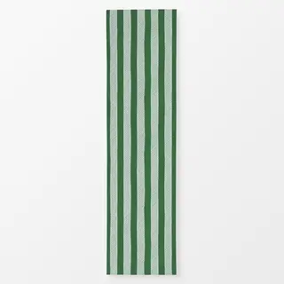 Tischläufer Artistic Streifen Weihnachten Handbemalt Grün