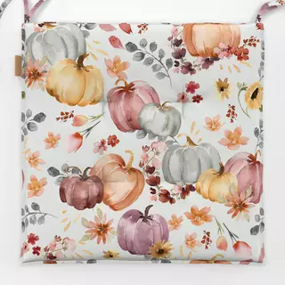 Sitzkissen Kürbis Blumen Herbst