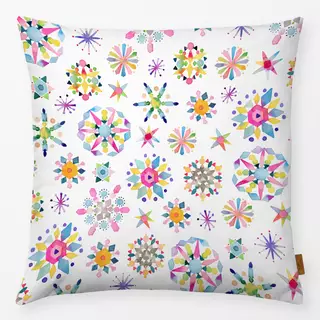 Kissen Winter Snow Stars Crystals