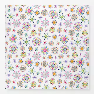 Tischdecke Winter Snow Stars Crystals