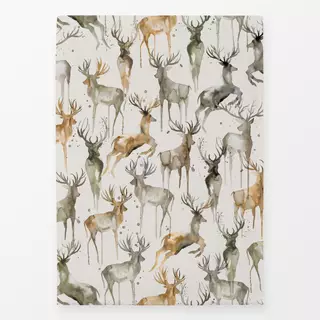 Geschirrtücher Watercolor Winter Deers Beige