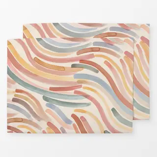 Tischset Earthy Pinselstriche Wellen