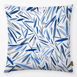 Kissen Water Stripes Sea Blue
