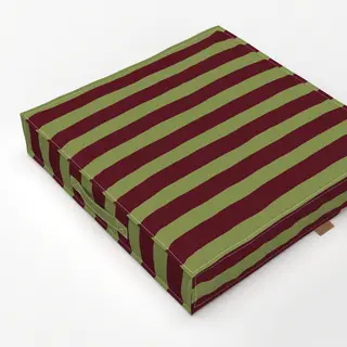Bodenkissen Savanne Stripes Olive Burgundy