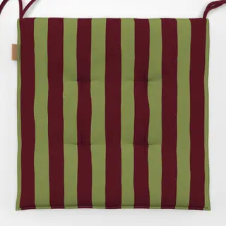 Sitzkissen Savanne Stripes Olive Burgundy