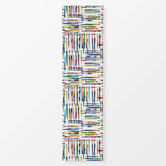 Tischläufer Bunt Minimal Streifen Aquarell von Ninola Design